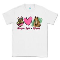 White peace love horses Classic Tee - RanaPortraitStore