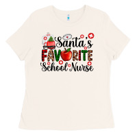 Bone santa's favorite  school nurse Ladies Tee - AdoDesignShop
