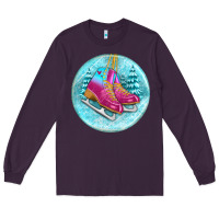 Plum ice skate christmas ornament Long Sleeve Tee - BundleAndBundleShop