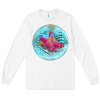 White ice skate christmas ornament Long Sleeve Tee - BundleAndBundleShop