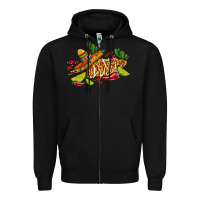 Black mexican elote corn sombrero lime and  cactus Zipper Hoodie - AdoDesignShop