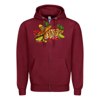 Burgundy mexican elote corn sombrero lime and  cactus Zipper Hoodie - AdoDesignShop