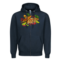 Navy mexican elote corn sombrero lime and  cactus Zipper Hoodie - AdoDesignShop