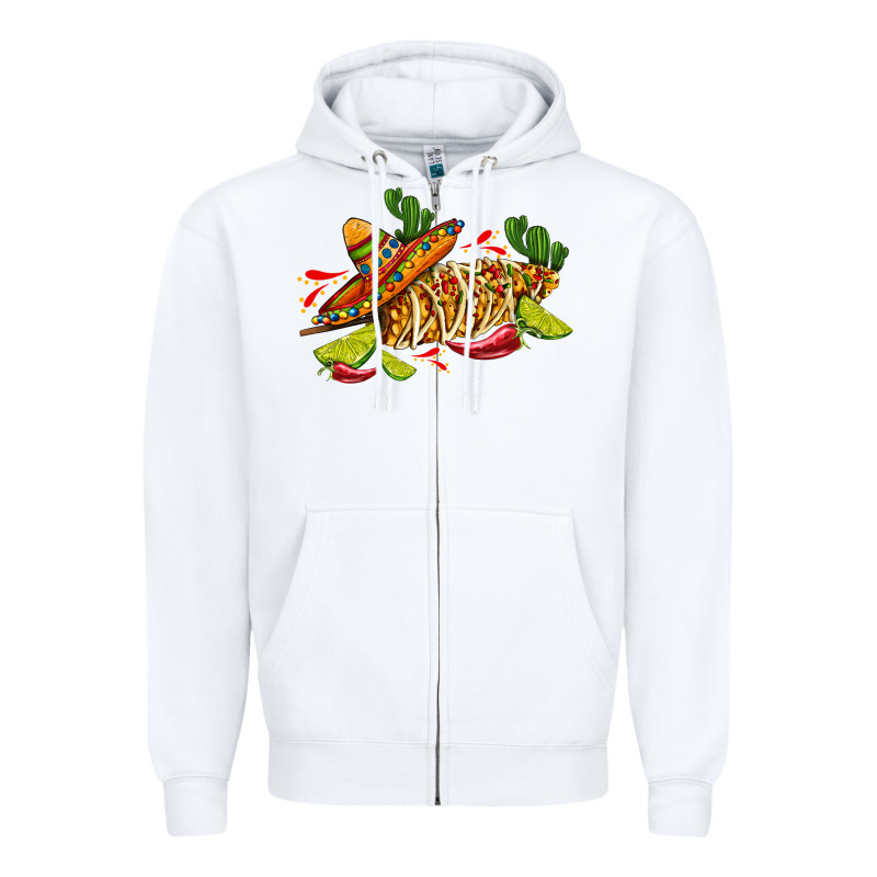Mexican Elote Corn Sombrero Lime And  Cactus Zipper Hoodie by AdoDesignShop | Teevron