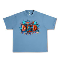 Pebble Blue American Dad  4th of july Urban Heavy Tee - CowGirlArtShop
