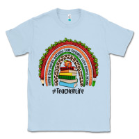 Dusty Blue Christmas Teacherlife rainbow Classic Tee - JahusDesignShop