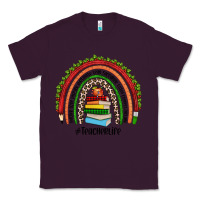 Plum Christmas Teacherlife rainbow Classic Tee - JahusDesignShop