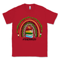 Red Christmas Teacherlife rainbow Classic Tee - JahusDesignShop
