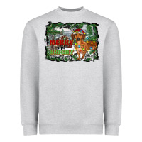 Heather Grey merry and bright  dachshund with farm Heavyweight Sweatshirt - RanaPortraitStore