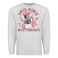 Dove Grey dead inside but it's valentine's Premium Sweatshirt - MaliasSmallBusiness