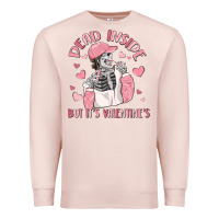Pale Pink dead inside but it's valentine's Premium Sweatshirt - MaliasSmallBusiness