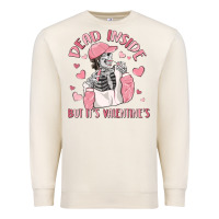 Sandshell dead inside but it's valentine's Premium Sweatshirt - MaliasSmallBusiness