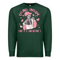 Sports Green dead inside but it's valentine's Premium Sweatshirt - MaliasSmallBusiness