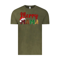 Vintage Olive merry mama Vintage Tee - BarkalooDesign