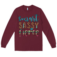 Burgundy smart  sassy fierce Long Sleeve Tee - JahusDesignShop
