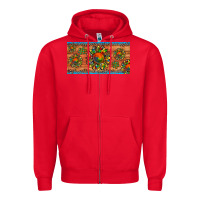 Red autism awareness sunflower puzzle license plate Zipper Hoodie - Artiststas