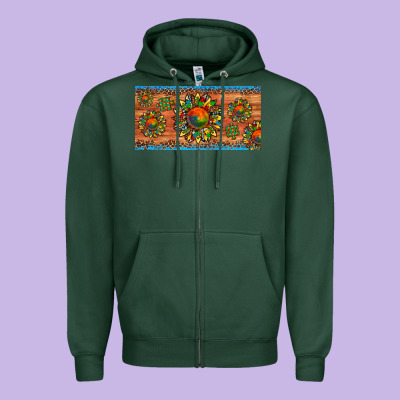 Autism Awareness Sunflower Puzzle License Plate Zipper Hoodie Designed By Artiststas