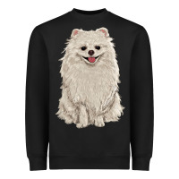 Black white pomeranian Heavyweight Sweatshirt - RanaPortraitStore