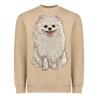 Mushroom white pomeranian Heavyweight Sweatshirt - RanaPortraitStore