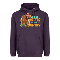 Plum life is better in the country Heavyweight Hoodie - MaliasSmallBusiness
