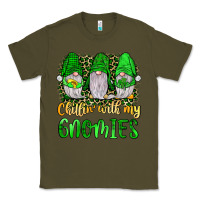 Army Green st patrick s chillin with my gnomies Classic Tee - JahusDesignShop