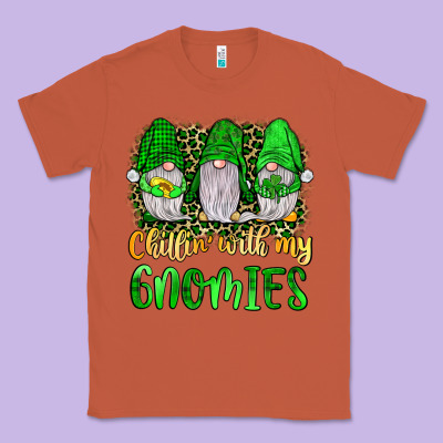 St Patrick S Chillin With My Gnomies Classic Tee Designed By Jahusdesignshop