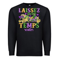 Black laissez les bon temps rouler Premium Sweatshirt - MaliasSmallBusiness