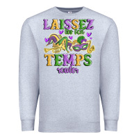 Heather Grey laissez les bon temps rouler Premium Sweatshirt - MaliasSmallBusiness