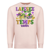 Pale Pink laissez les bon temps rouler Premium Sweatshirt - MaliasSmallBusiness