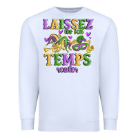 White laissez les bon temps rouler Premium Sweatshirt - MaliasSmallBusiness