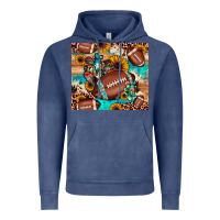 Vintage Denim football cactus sunflower Vintage Hoodie - JahusDesignShop