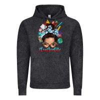 Vintage Black teacher life messy bun Vintage Hoodie - texasbilliewilder