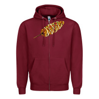 Burgundy Mexican elote corn Zipper Hoodie - AdoDesignShop