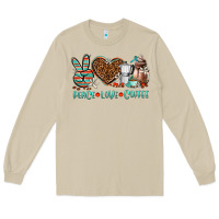 Mushroom peace love coffee Long Sleeve Tee - AdoDesignShop