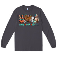 Smoke peace love coffee Long Sleeve Tee - AdoDesignShop
