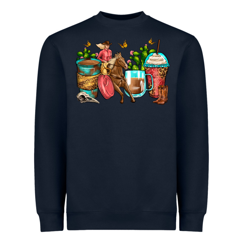 Cowgirl Coffee Cups Heavyweight Sweatshirt by Zillion Design Studio | Teevron