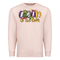 Pale Pink cajun to the core Premium Sweatshirt - MaliasSmallBusiness