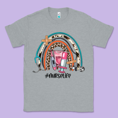Nurse Life Rainbow Classic Tee Designed By Jahusdesignshop