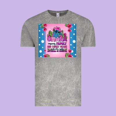 Ohana Means Family Stitch Vintage Tee Designed By Zillion Design Studio