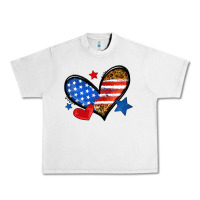 Lunar Rock American flag heart leopard Urban Heavy Tee - Neo Western