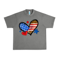 Tornado American flag heart leopard Urban Heavy Tee - Neo Western