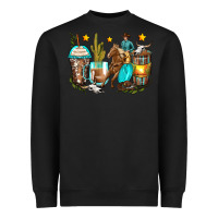 Black cowboy coffee cups Heavyweight Sweatshirt - Zillion Design Studio