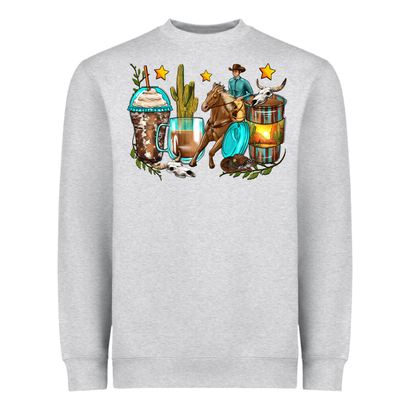 Cowboy Coffee Cups Heavyweight Sweatshirt by Zillion Design Studio | Teevron