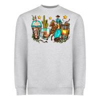 Heather Grey cowboy coffee cups Heavyweight Sweatshirt - Zillion Design Studio
