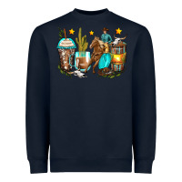 Navy cowboy coffee cups Heavyweight Sweatshirt - Zillion Design Studio