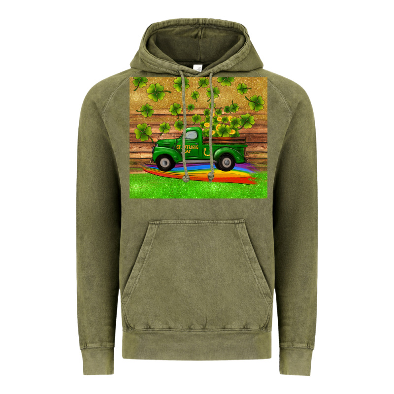St Patricks Day Truck Shamrock With Rainbow Tumbler Vintage Hoodie by RanaPortraitStore | Teevron
