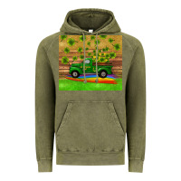 Vintage Olive st patricks day truck shamrock with rainbow tumbler Vintage Hoodie - RanaPortraitStore