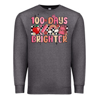 Charcoal Heather 100 days brighter Premium Sweatshirt - MaliasSmallBusiness
