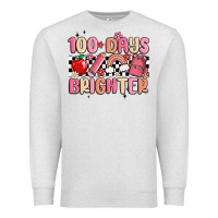 Oatmeal Heather 100 days brighter Premium Sweatshirt - MaliasSmallBusiness