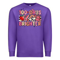 Purple 100 days brighter Premium Sweatshirt - MaliasSmallBusiness